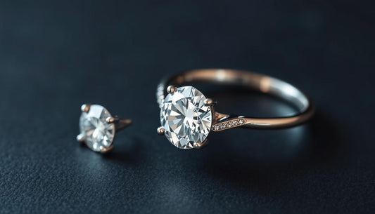 Anillos de compromiso con diamantes de laboratorio certificados IGI - BODHANA