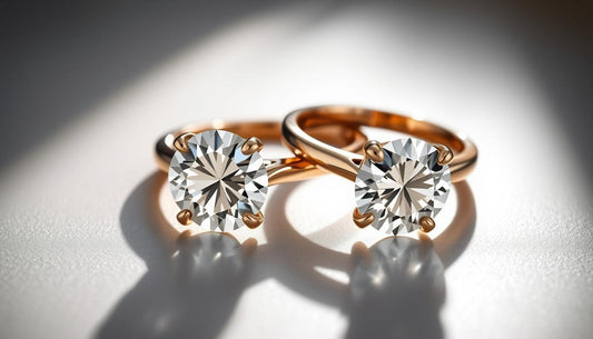 Anillos de compromiso con diamantes de laboratorio certificados IGI - BODHANA