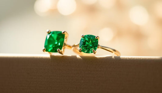 Anillos de compromiso con esmeralda: por qué elegir diamantes verdes de laboratorio - BODHANA
