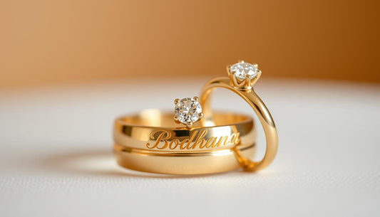 Anillos de compromiso con letra o inicial: personalización única en Bodhana - BODHANA