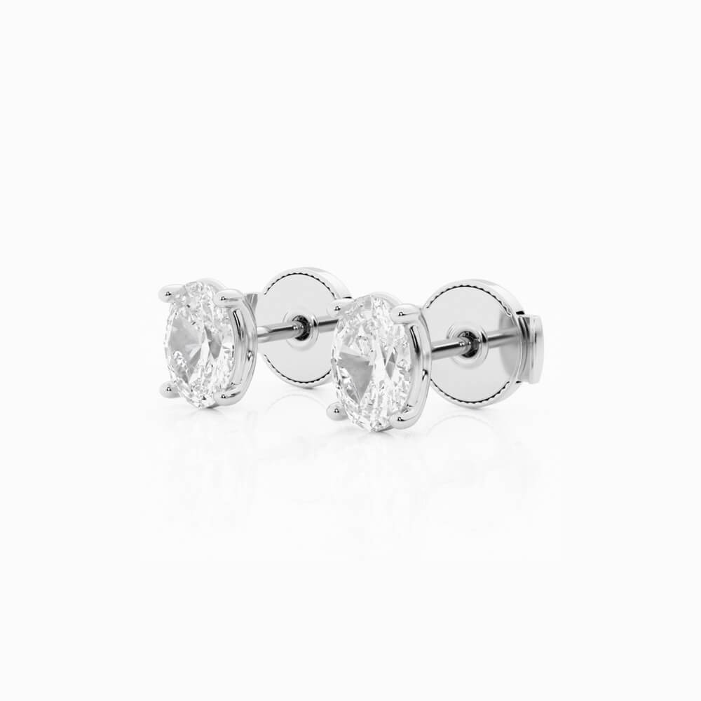 0.5 a 2.5 ct Aretes con diamante Corte Oval - BODHANA