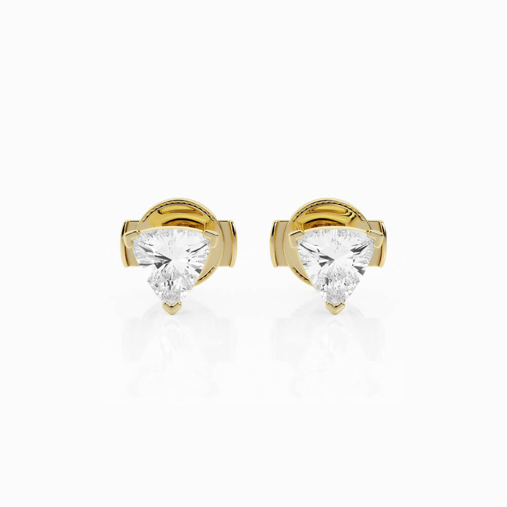 0.50 - 1 ct Aretes con diamante Trillion Oro blanco - BODHANA