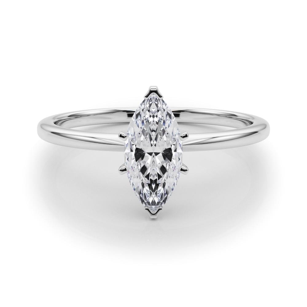 1 ct Anillo de compromiso con diamante Corte Marquise Oro de 14k - BODHANA