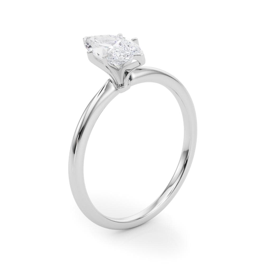 1 ct Anillo de compromiso con diamante Corte Marquise Oro de 14k - BODHANA