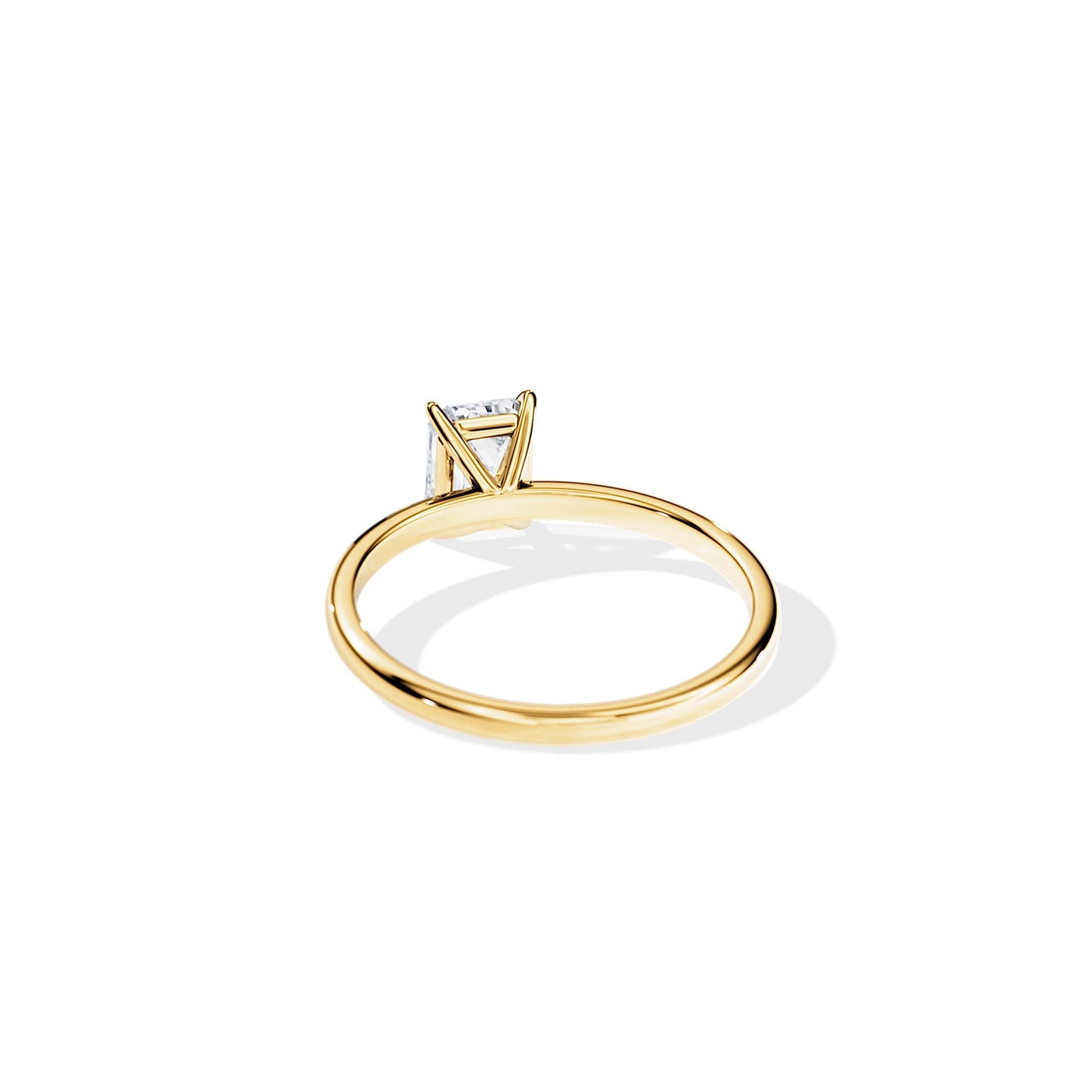 1 ct Anillo de compromiso con diamante Esmeralda Oro 14 K - BODHANA