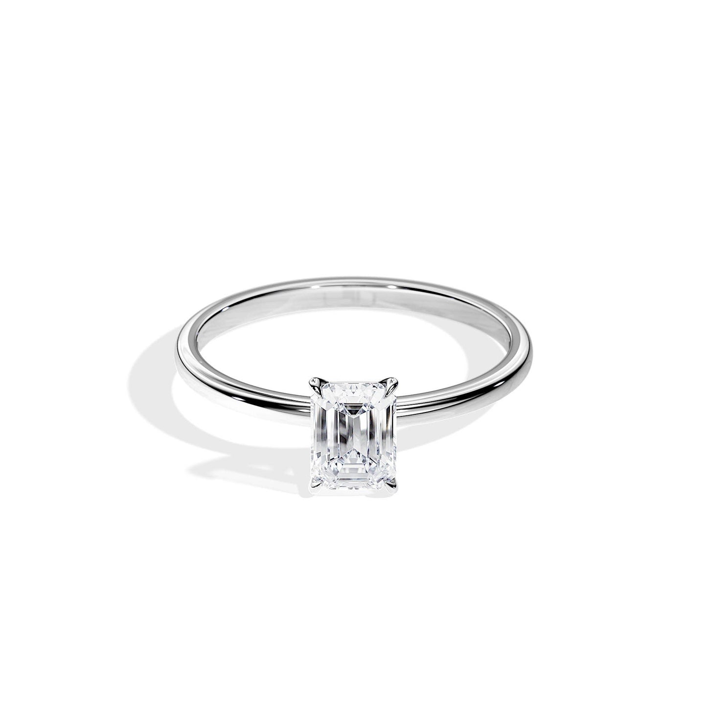 1 ct Anillo de compromiso con diamante Esmeralda Oro 14 K - BODHANA