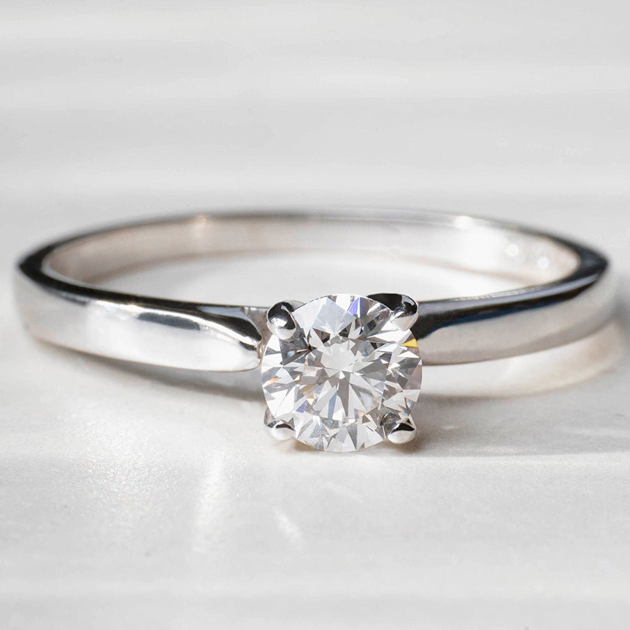 1 ct anillo de compromiso solitario catedral en plata fina 925 con Diamante de Laboratorio - BODHANA