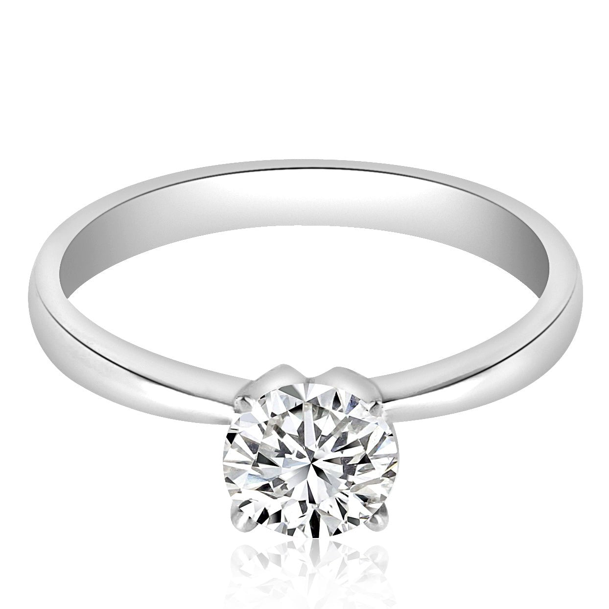 1 ct anillo de compromiso solitario moño en plata fina 925 con Diamante de Laboratorio - BODHANA