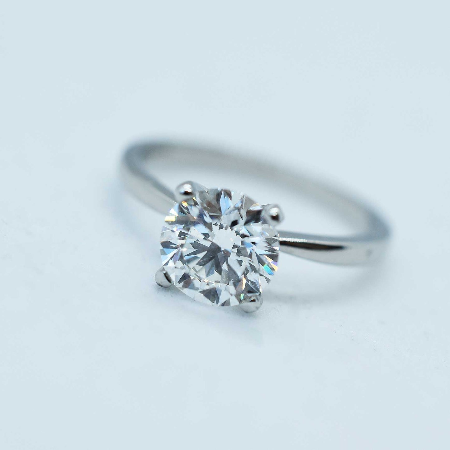 1 ct anillo de compromiso solitario moño en plata fina 925 con Diamante de Laboratorio - BODHANA