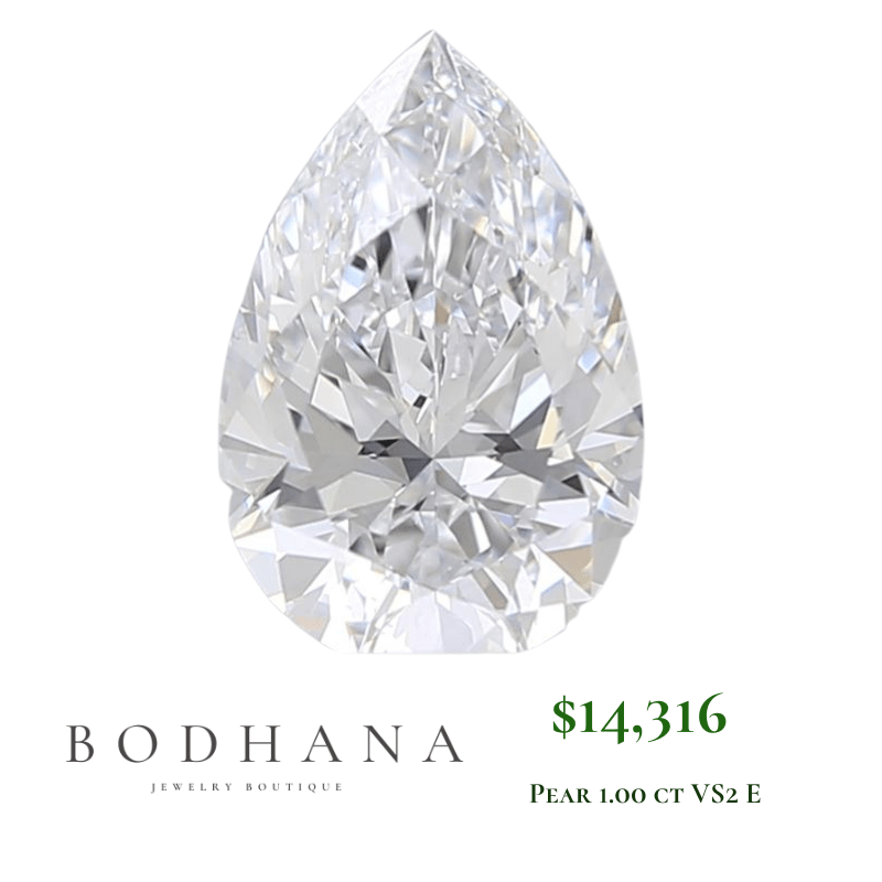 1.00 ct Diamante Lab Pera VS2 E - bodhana