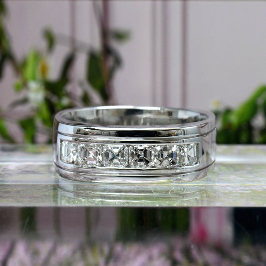 Anillo compromiso hombre 1.20 quilatest corte Asscher