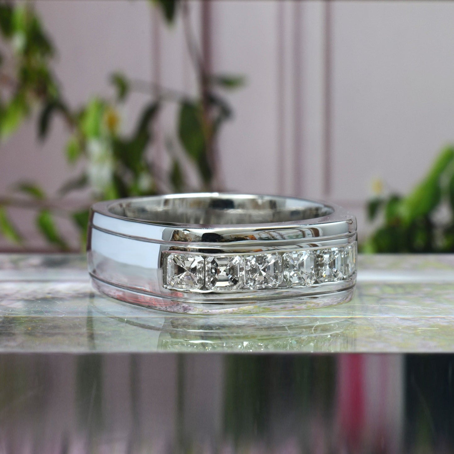 Anillo compromiso hombre 1.20 quilatest corte Asscher