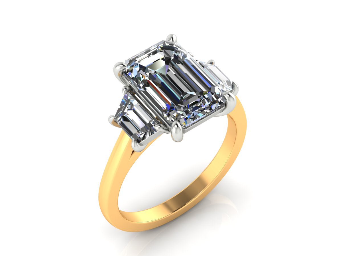montura personalizda + 2 diamantes laterales 0.30 ct cada uno