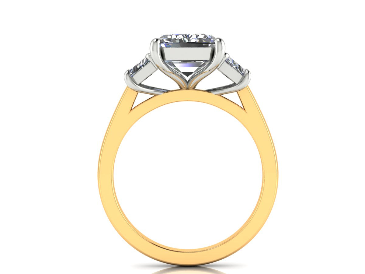 montura personalizda + 2 diamantes laterales 0.30 ct cada uno