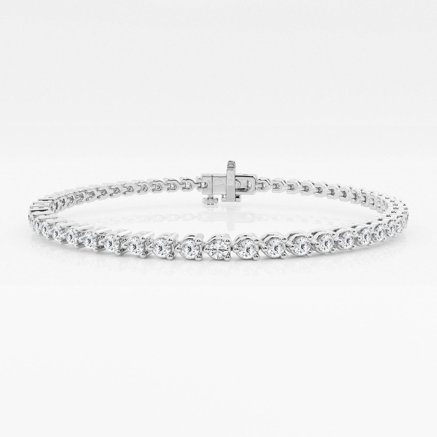 3 - 5 ct Pulsera Tenis con diamantes redondo Oro 14 Kilates - BODHANA