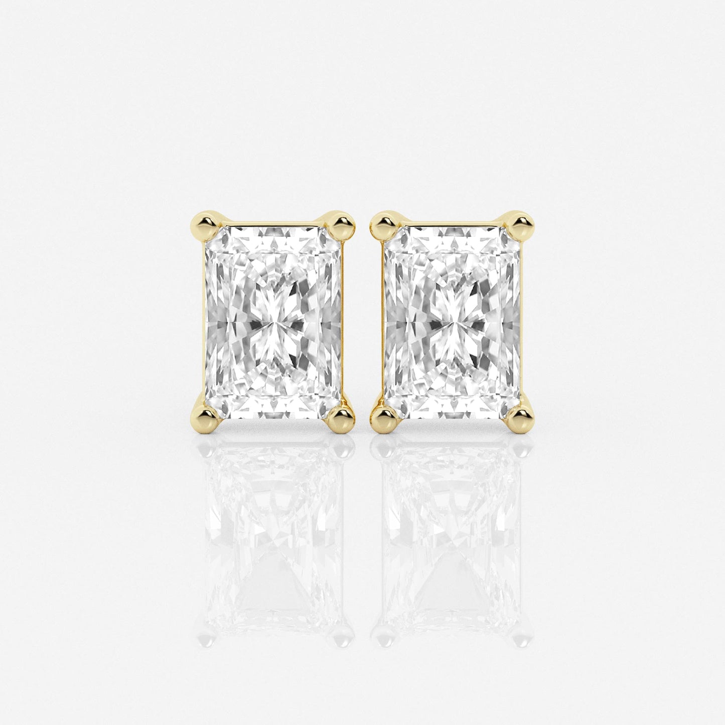 Aretes Broqueles con diamante lab Radiante - BODHANA