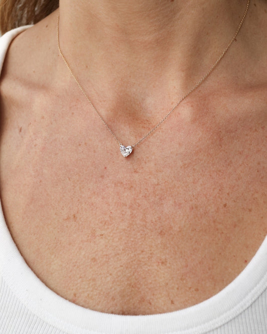 Collar con diamante Corazón - BODHANA