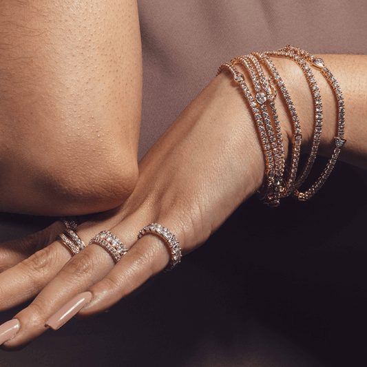 Pulsera Tenis diamante Trillón Oro 12 Kilates - BODHANA