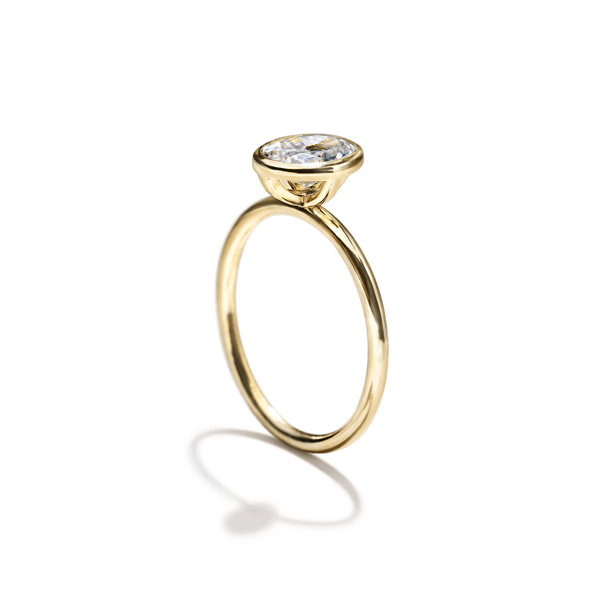 Anillo Solitario Bezel - bodhana