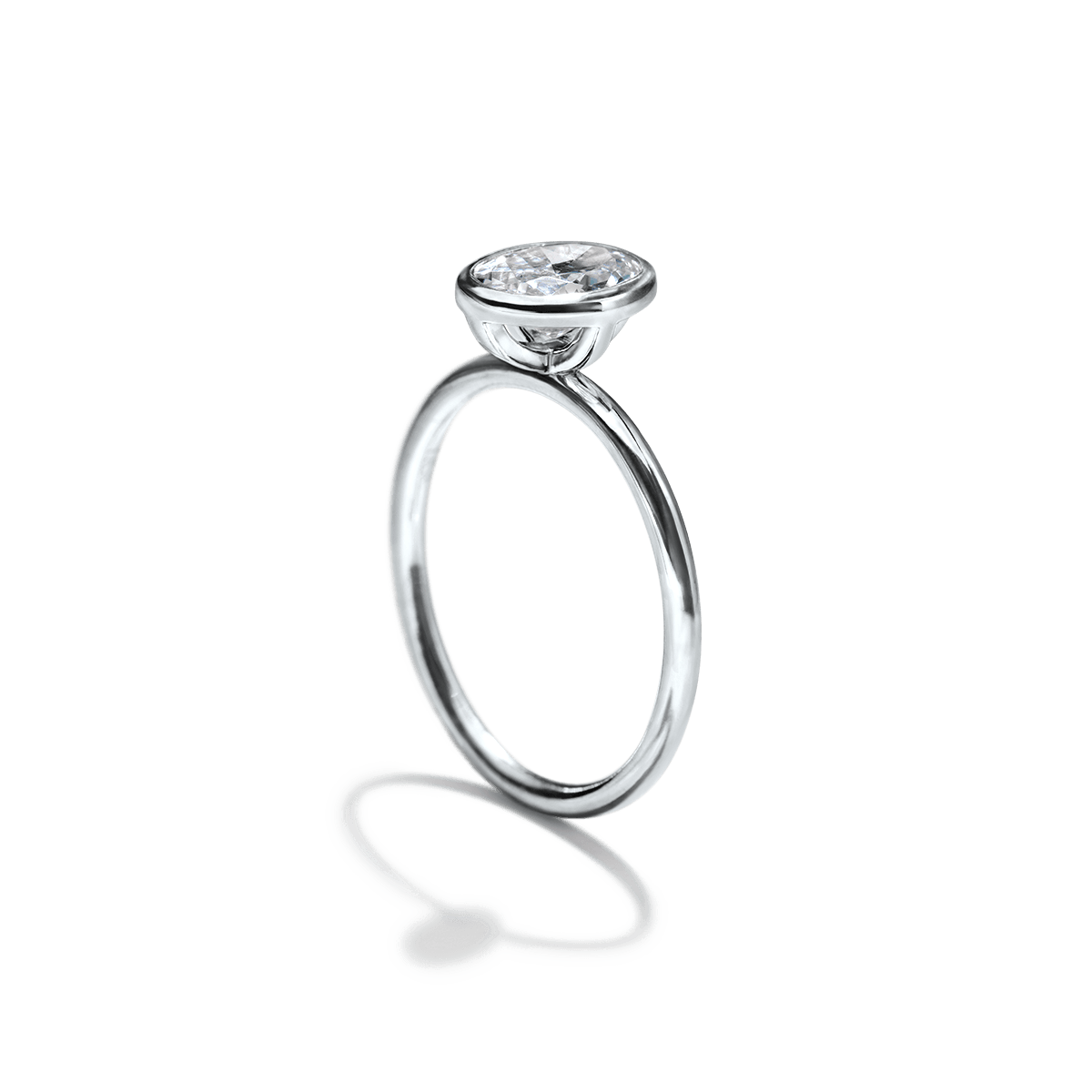 Anillo Solitario Bezel - bodhana