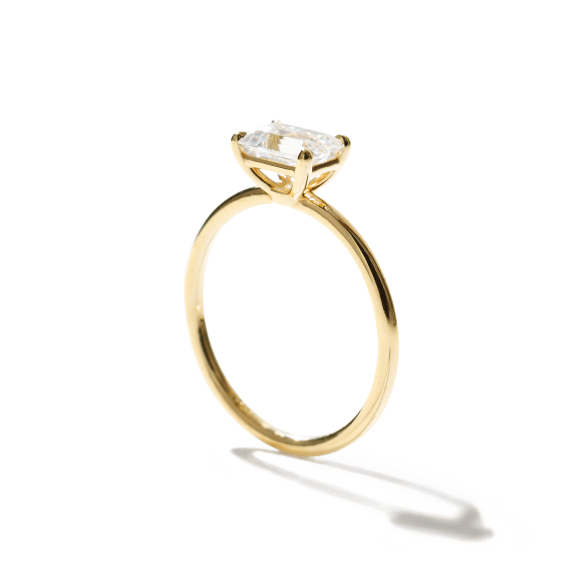 Anillo Solitario estilo "East - West" Horizontal - bodhana