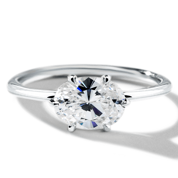 Anillo Solitario estilo "East - West" Horizontal - bodhana