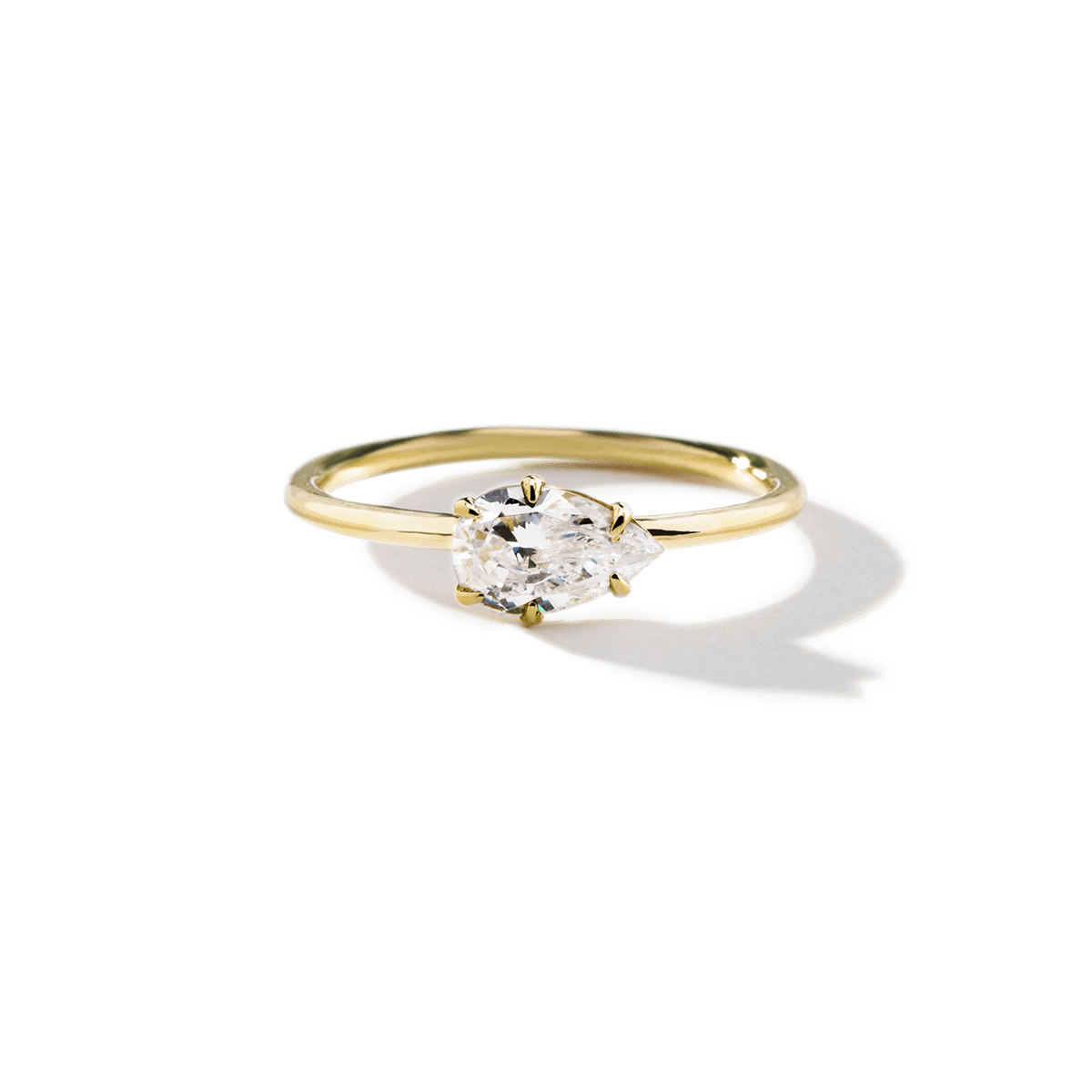 Anillo Solitario estilo "East - West" Horizontal - bodhana