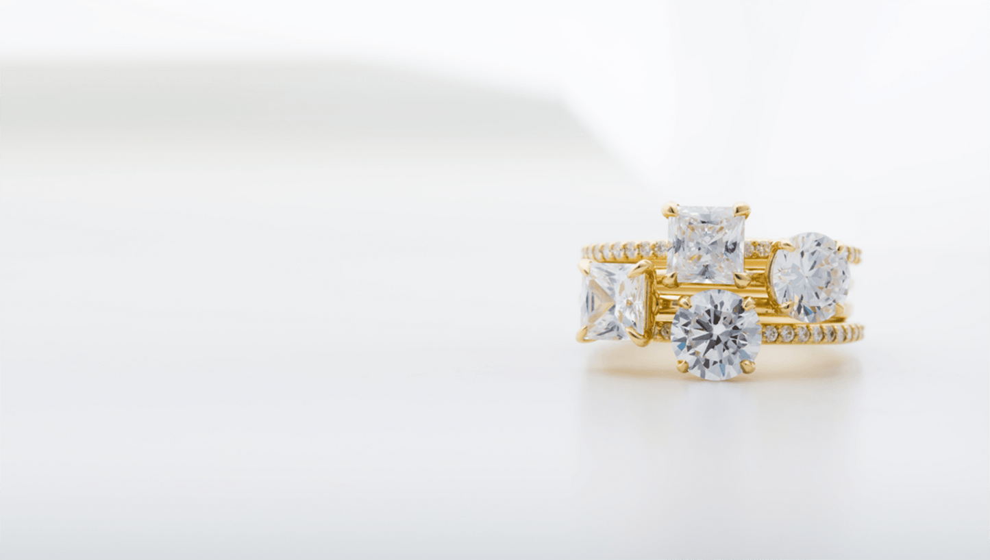 Anillo Solitario estilo "East - West" Horizontal - bodhana