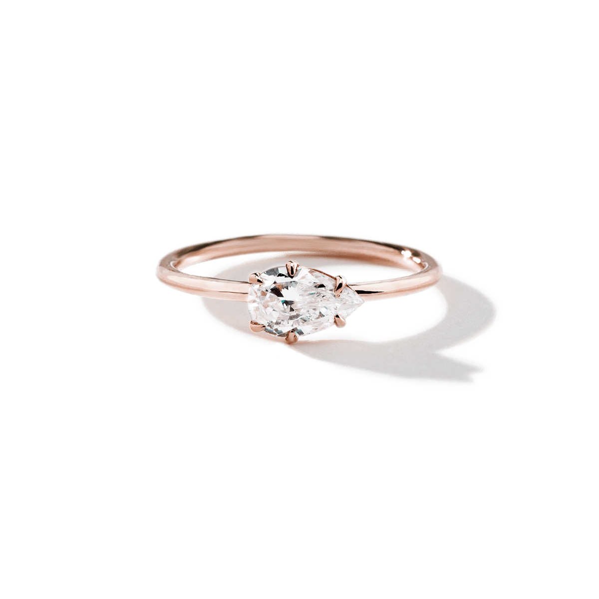 Anillo Solitario estilo "East - West" Horizontal - bodhana