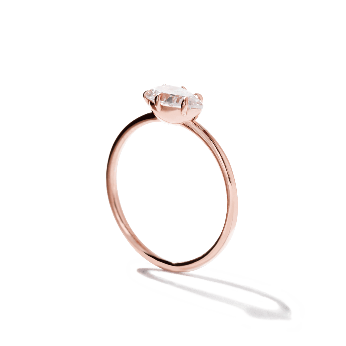 Anillo Solitario estilo "East - West" Horizontal - bodhana