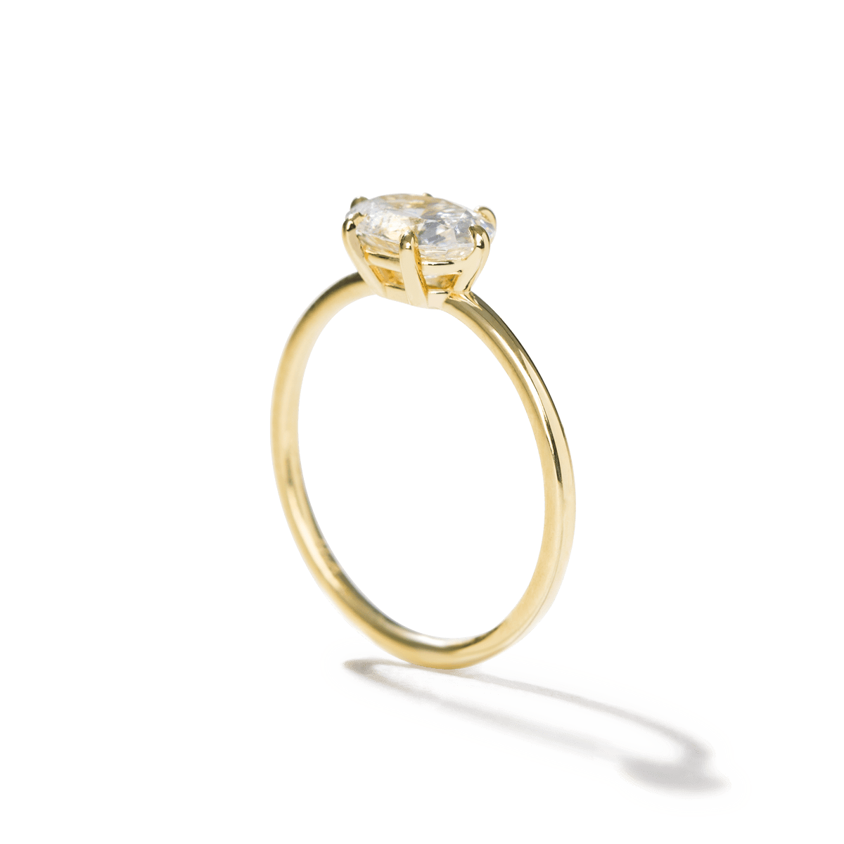 Anillo Solitario estilo "East - West" Horizontal - bodhana