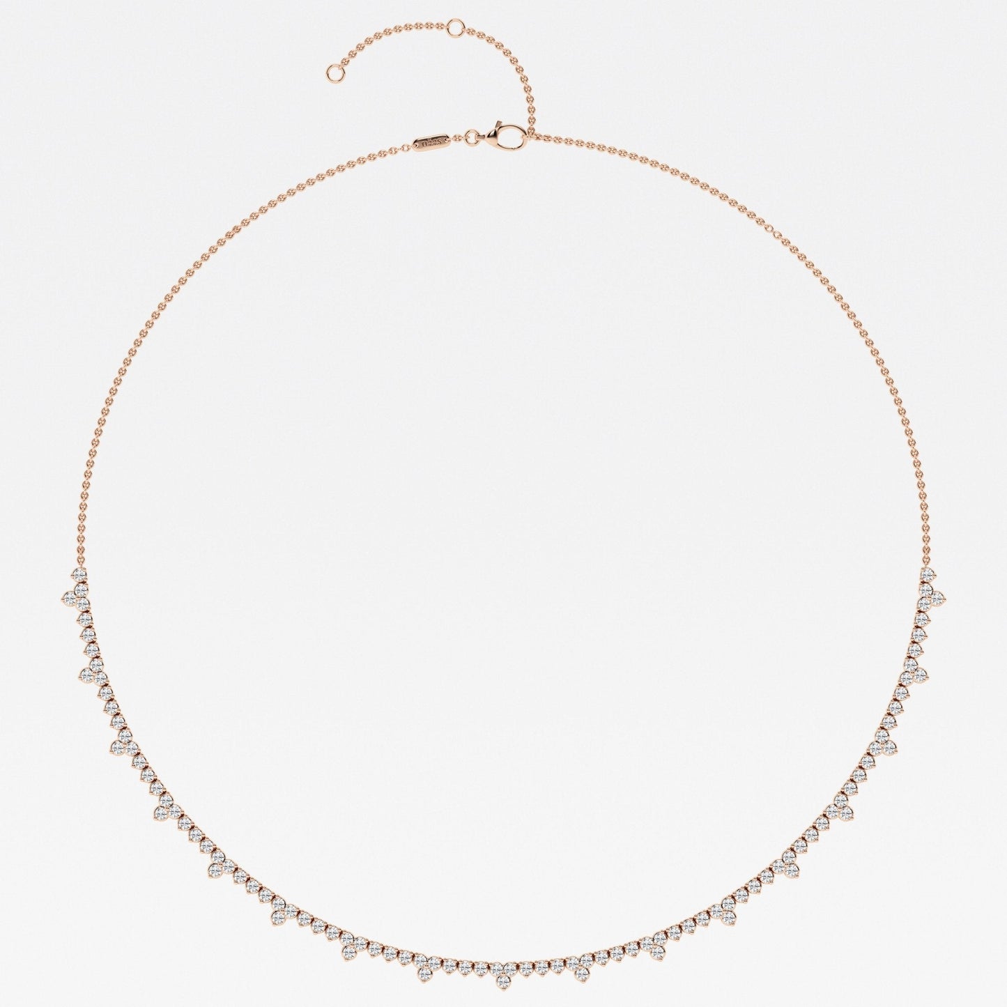 Cadena Riviera con diamantes lab de 3 ct - BODHANA