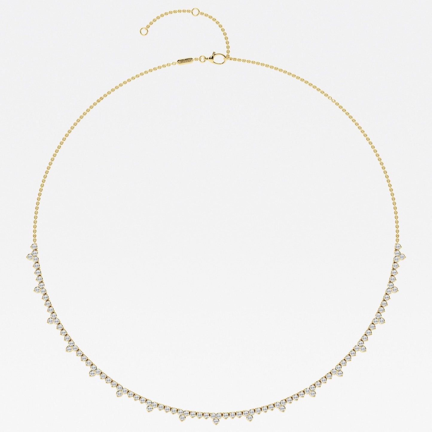 Cadena Riviera con diamantes lab de 3 ct - BODHANA