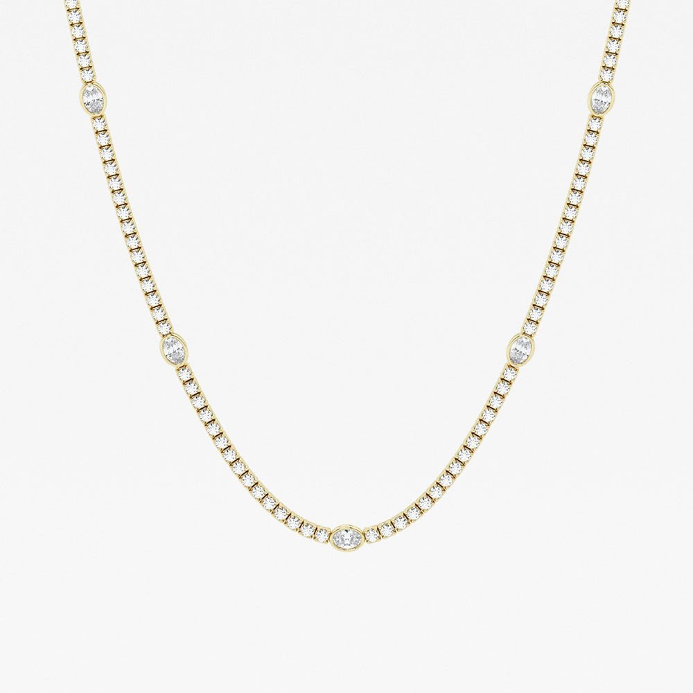 Collar Tenis Acento 8.6 ct Diamantes Lab - Grown en Oro 14K - BODHANA
