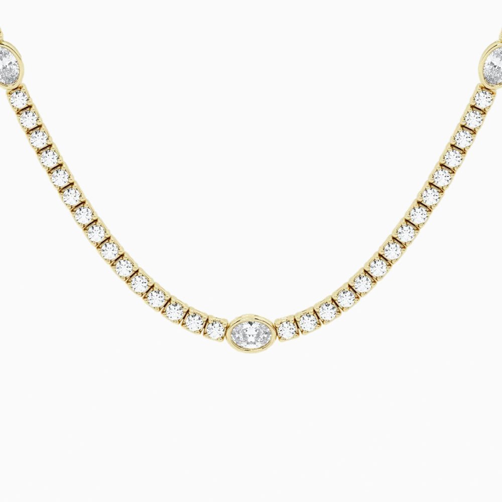 Collar Tenis Acento 8.6 ct Diamantes Lab - Grown en Oro 14K - BODHANA