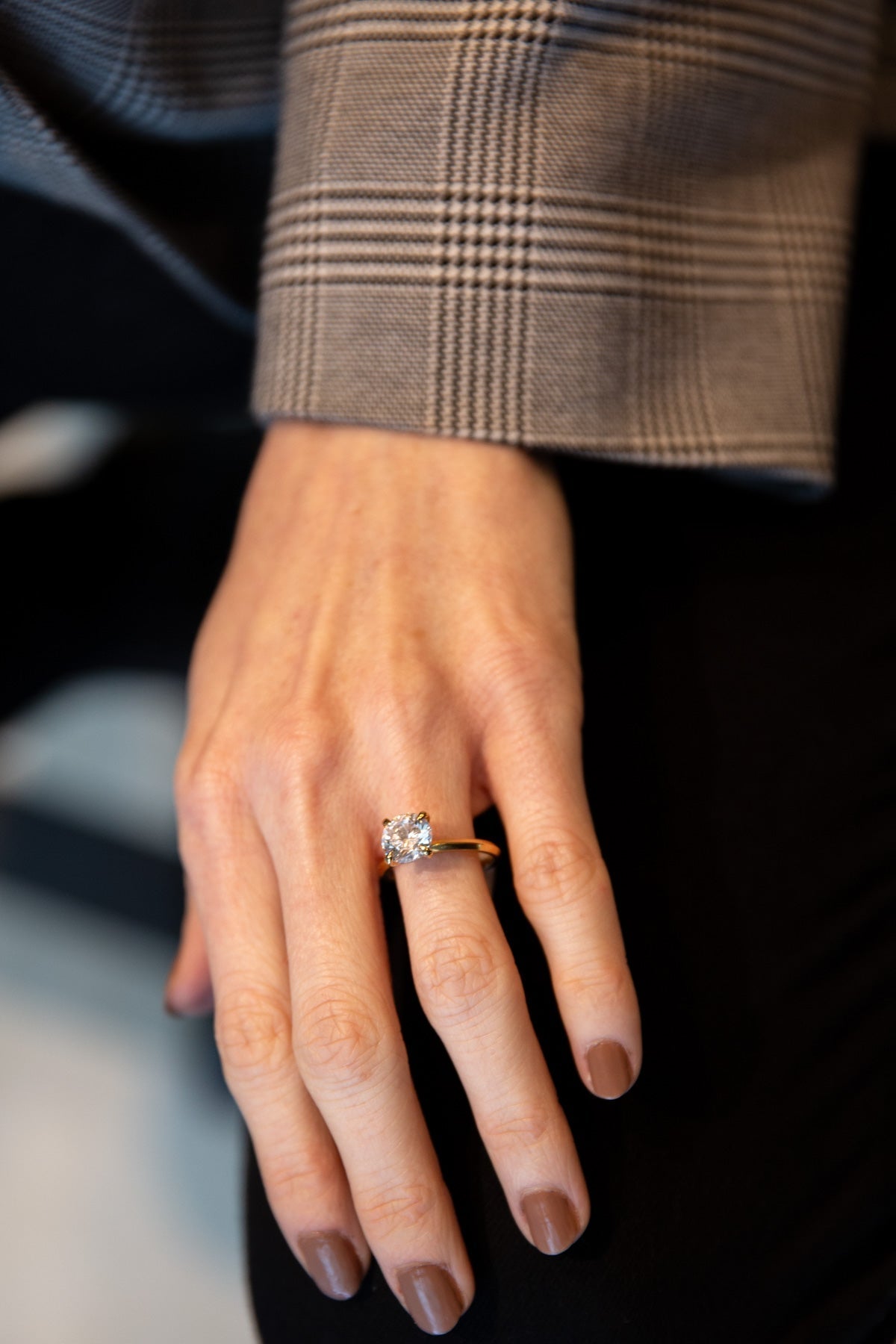 Empowering Round Solitary Ring - bodhana
