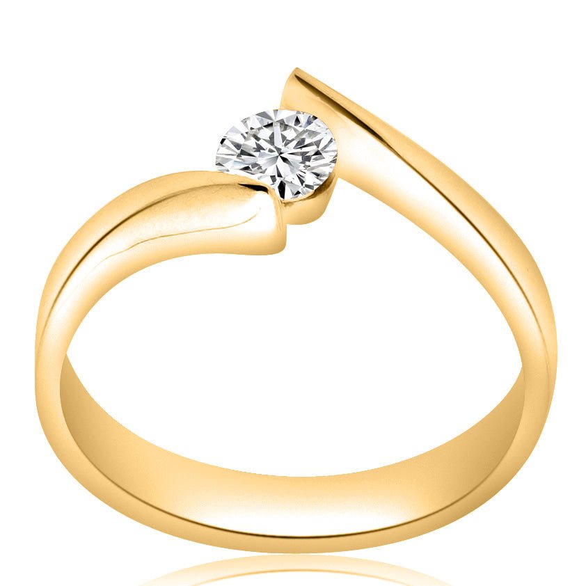 Montura Anillo de compromiso solitario con diseño twist (no incluye diamante central) - BODHANA