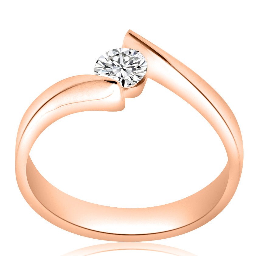 Montura Anillo de compromiso solitario con diseño twist (no incluye diamante central) - BODHANA