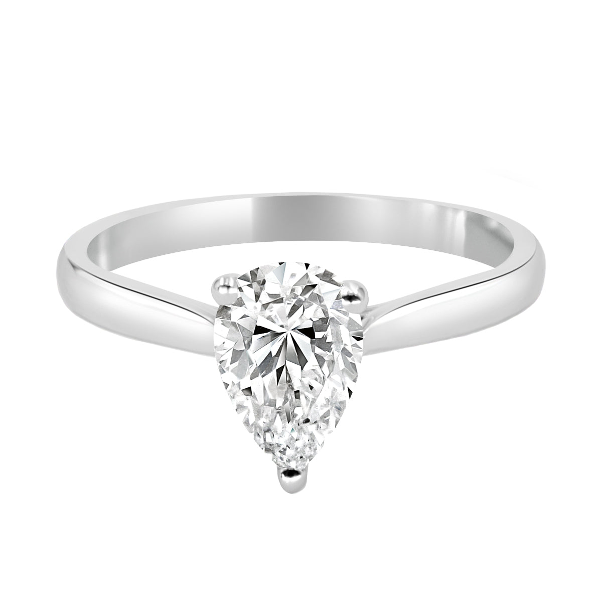 montura catedral para anillo de compromiso solitario (no incluye diamante central) - BODHANA