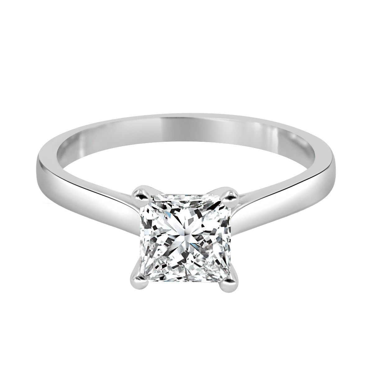 montura catedral para anillo de compromiso solitario (no incluye diamante central) - BODHANA