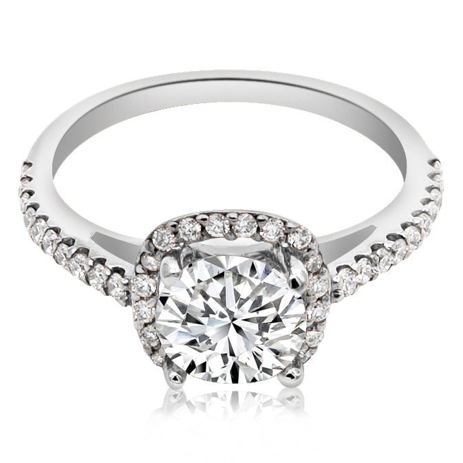 Montura estilo Halo Cojín (no incluye diamante central) - BODHANA