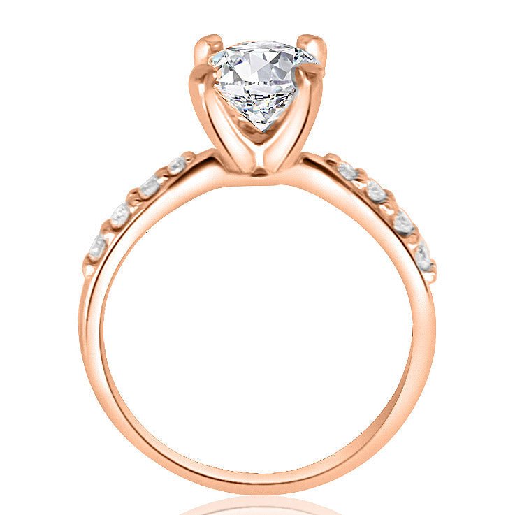 Montura pavé estilo moño para anillo de compromiso (no incluye diamante central) - BODHANA