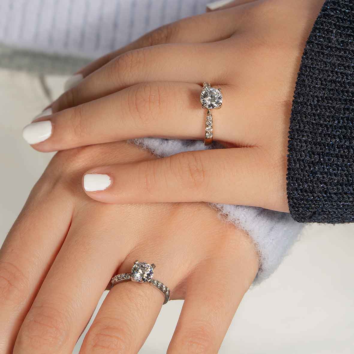 Montura pavé estilo moño para anillo de compromiso (no incluye diamante central) - BODHANA