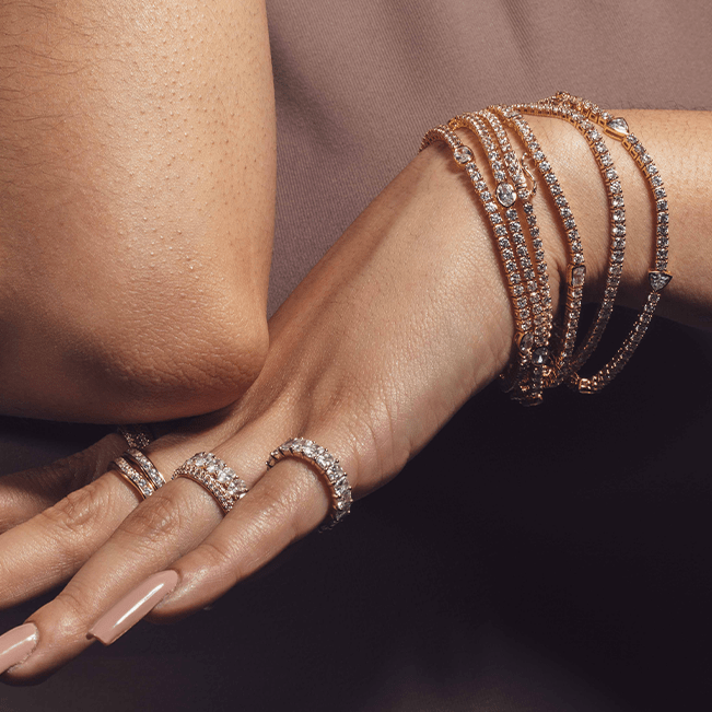 Pulsera Tenis con Diamante Radiante - BODHANA