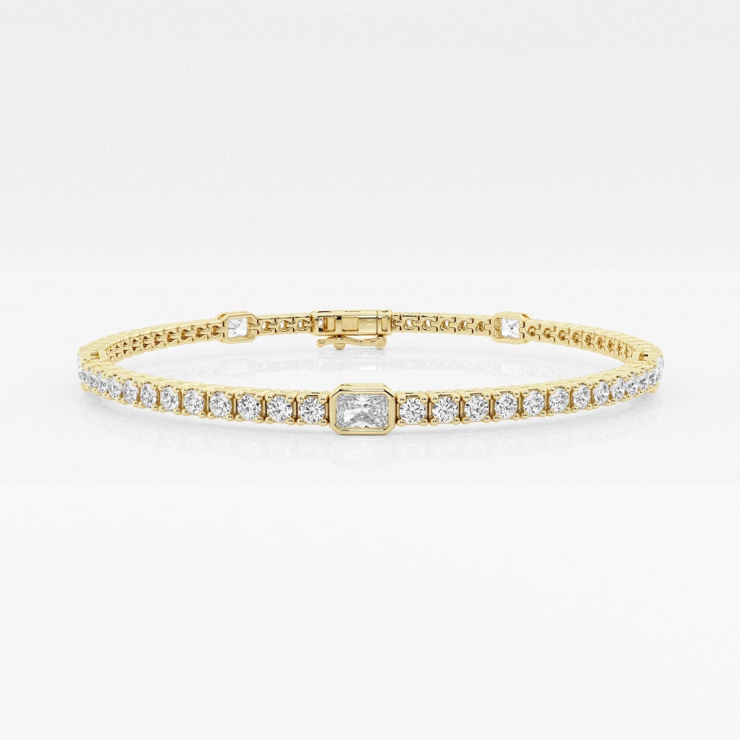 Pulsera Tenis con Diamante Radiante - BODHANA