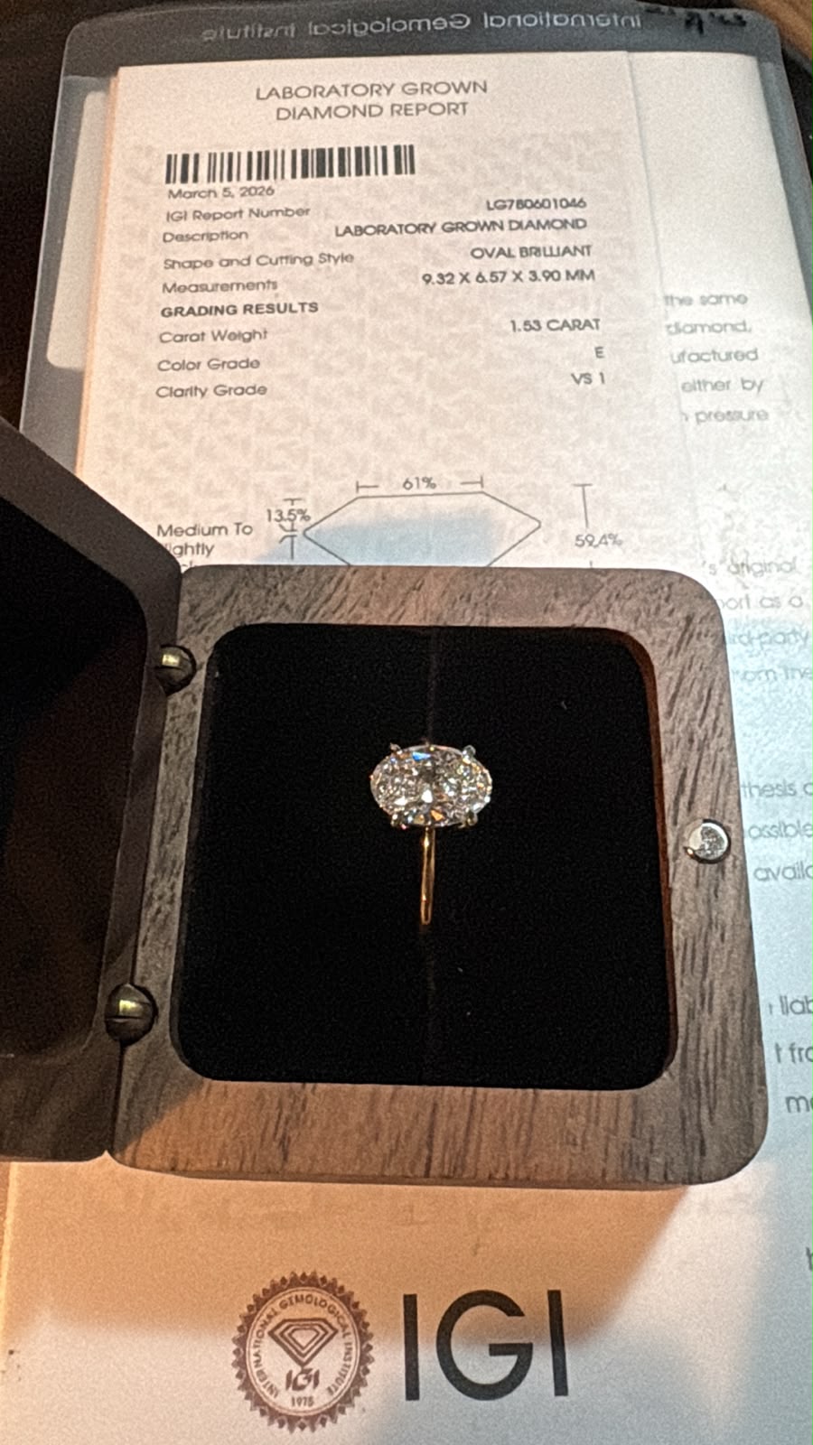 Anillo compromiso oval