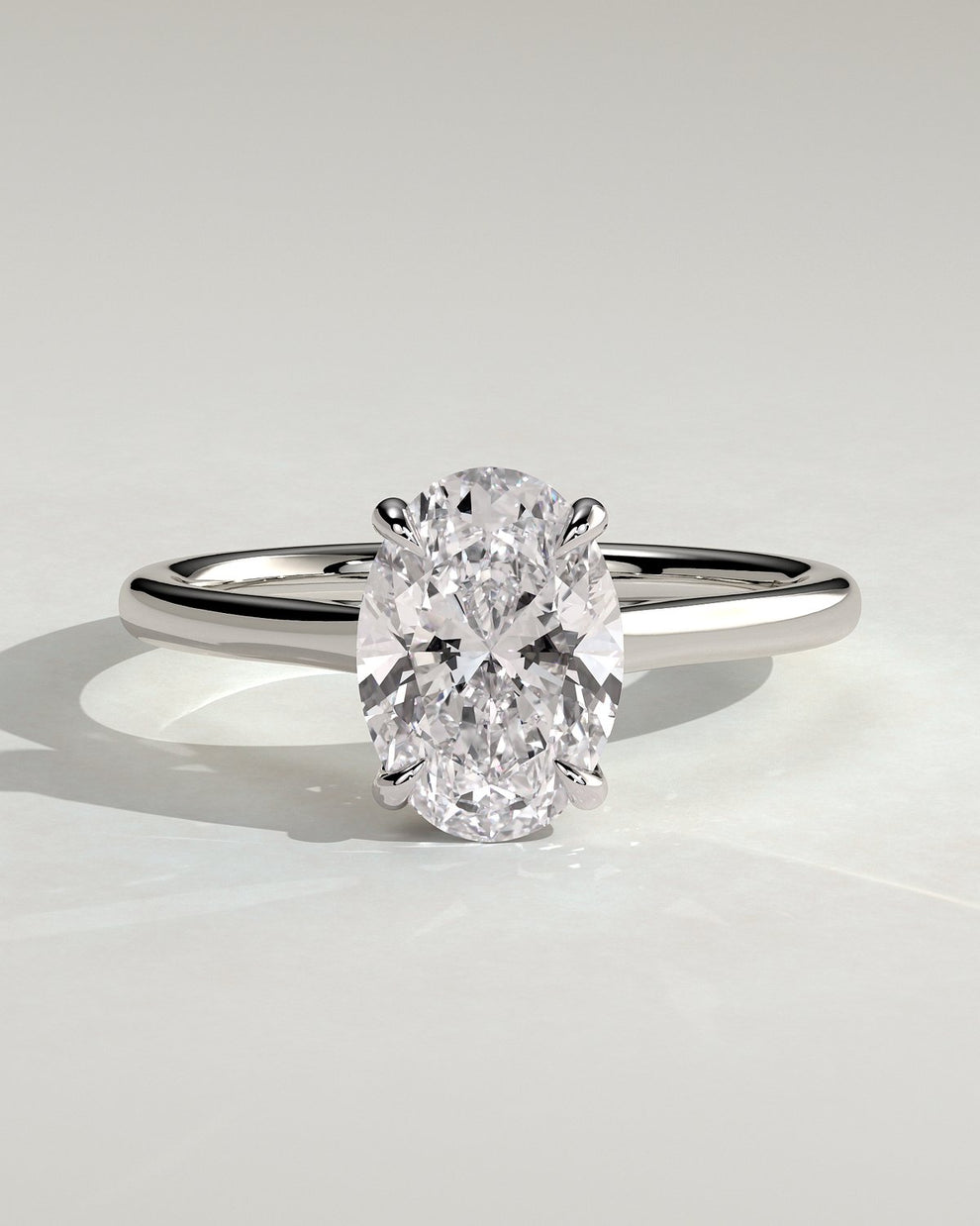 Anillo Venus talla 6 corte redondo 1ct platino