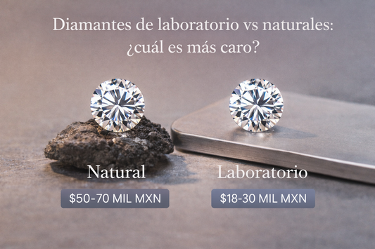 Diamantes de laboratorio vs naturales precio