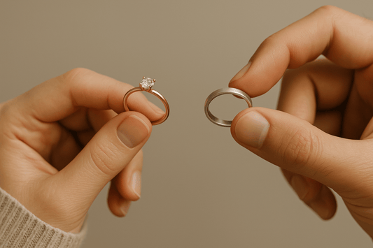 ¿Es mejor un anillo de compromiso de oro o de plata? - BODHANA