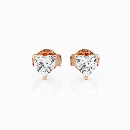 0.25 ct Aretes diamante Corazón Oro 14 K - BODHANA
